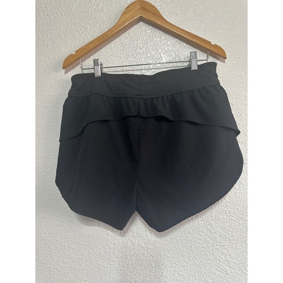 ApanaWomen's Black Running Shorts Layered Athletic Activewear Workout Gym - Picture 4 of 6